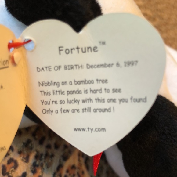 Retired Ty beanie Baby Fortune the panda bear - Picture 5 of 12